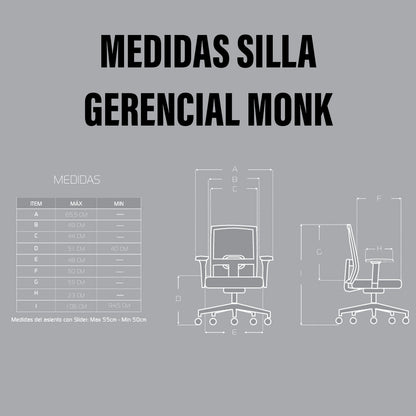 Silla gerencial monk light